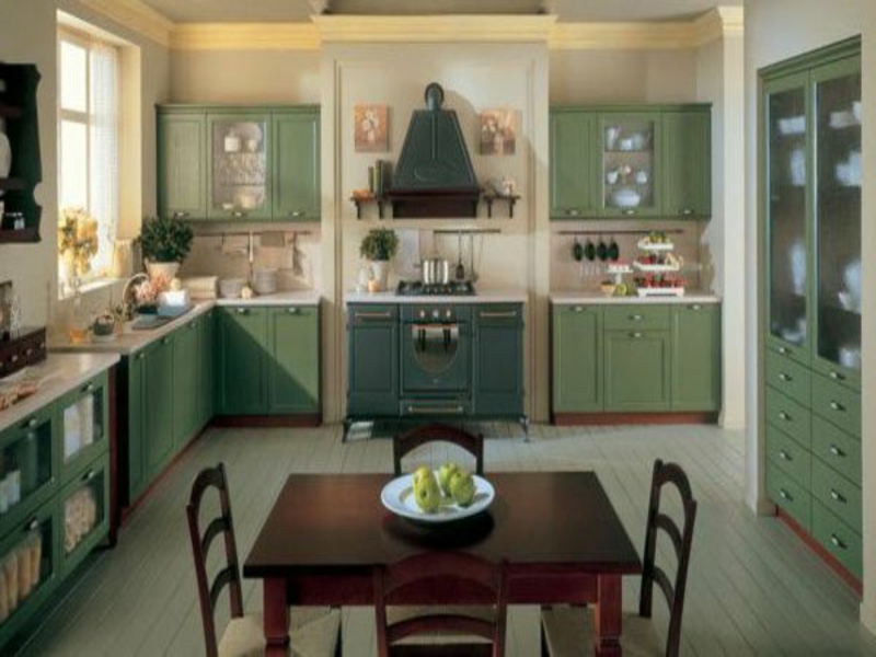 Wohnideen für eine provence küche innendesign, küche zenideen Küche grün braun