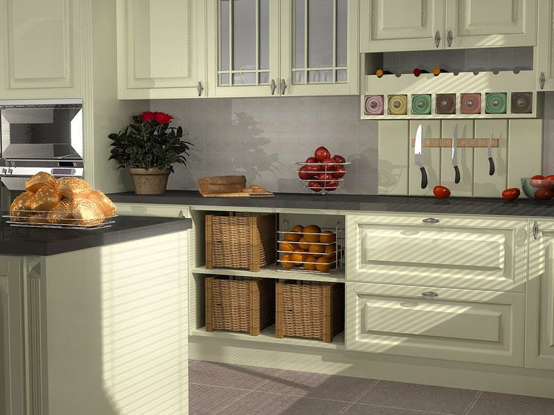 Wohnideen für eine provence küche innendesign, küche zenideen Küche grün braun