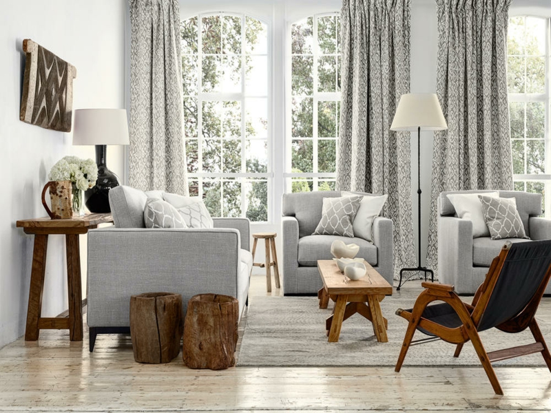 Wohnzimmer dunkles holz