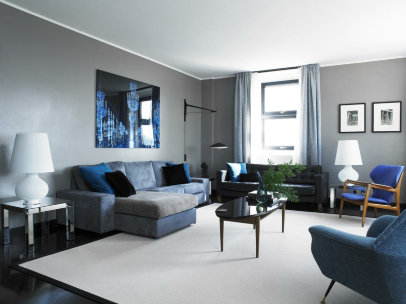 Wohnzimmer inspiration in graunuancen innendesign, wohnzimmer ... Wohnzimmer grau blau