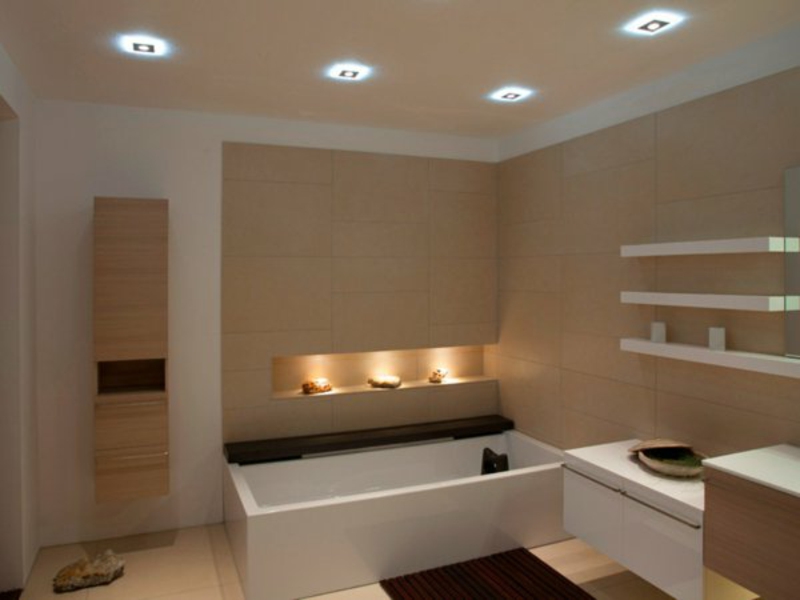 Badezimmer Privathaus Badezimmer Einrichtungsideen Beleuchtung resized