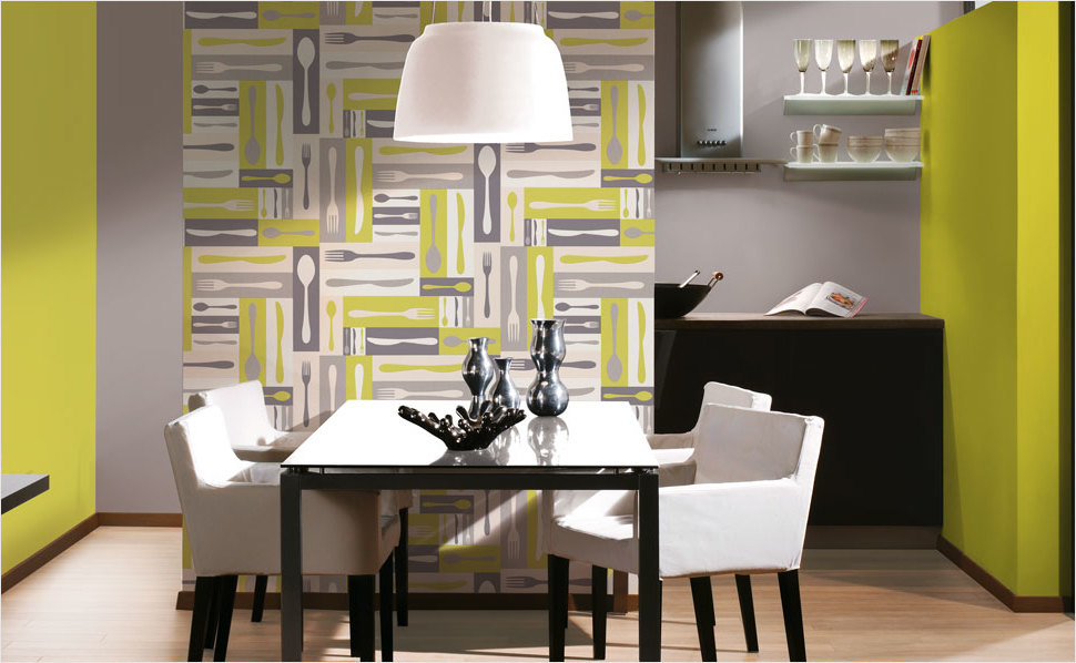 Tapeten für küche 23 frische ideen esszimmer, innendesign ...