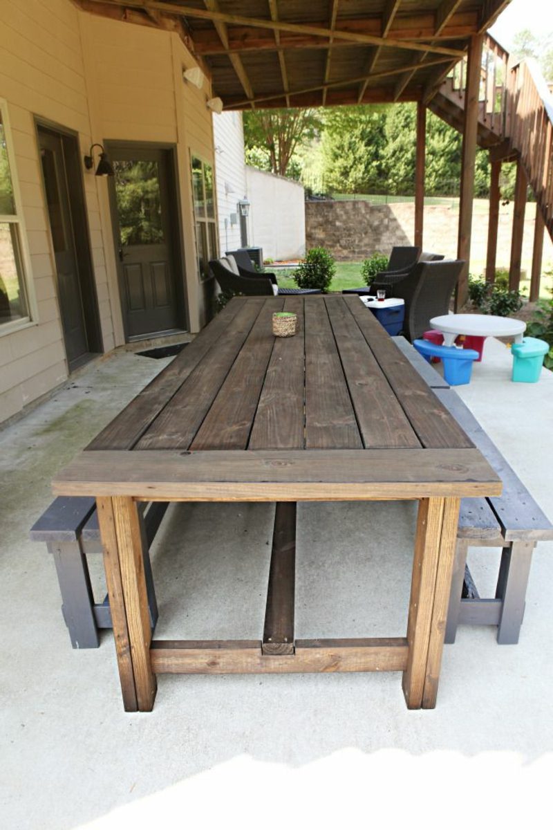 Gartentisch selber bauen anleitung diy, garten, haus & garten ...