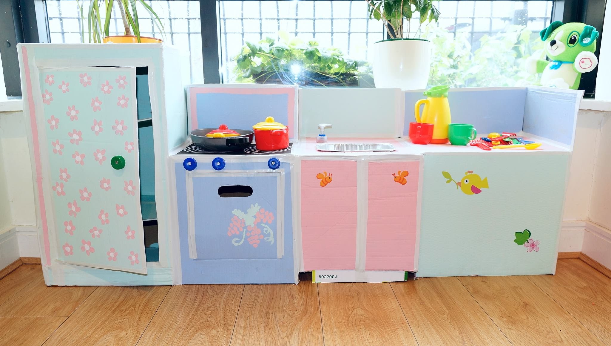 Kreative ideen aus karton: kinderküche selber bauen anleitung ...