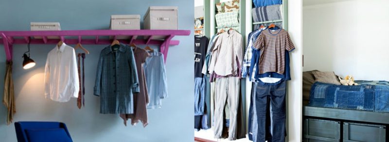 Platz sparen: kleiderstange für wand selber bauen diy zenideen