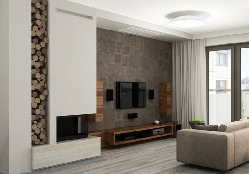 TV Wand selber bauen: einfache Anleitung fr unerfahrene - Wohnzimmergestaltung Wand Beispiele