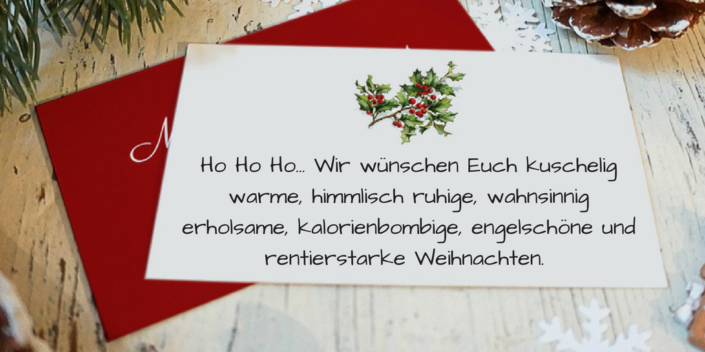 Wie schreibt man Weihnachtssprüche kurz und lustig für seine