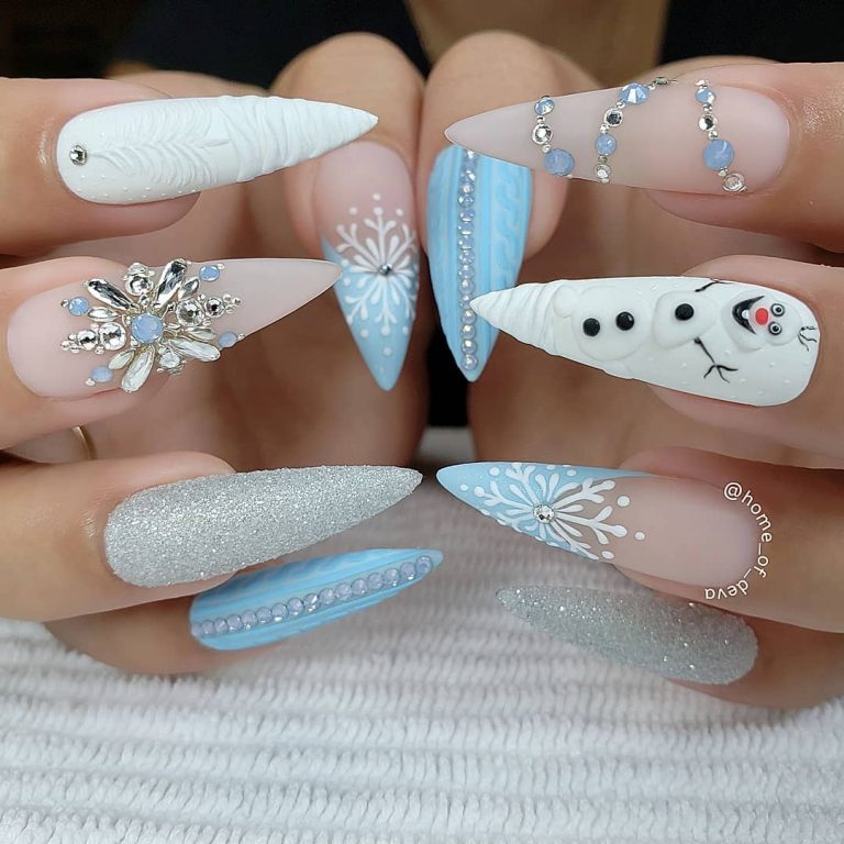 Nageldesign Weihnachten 41 Ideen für festliche Nägel ZENIDEEN