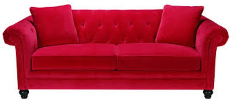 massives Sofa in Rot