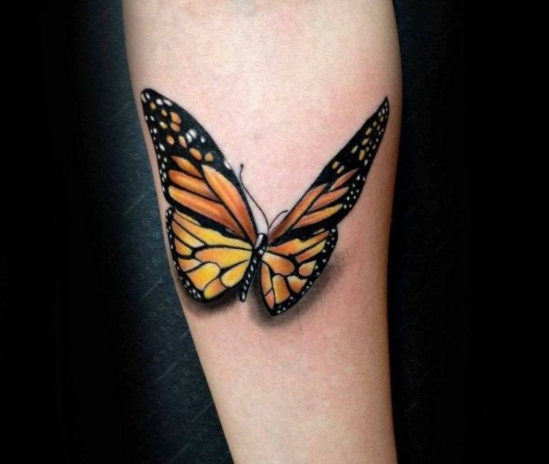Monarchfalter Schmetterling Tattoo