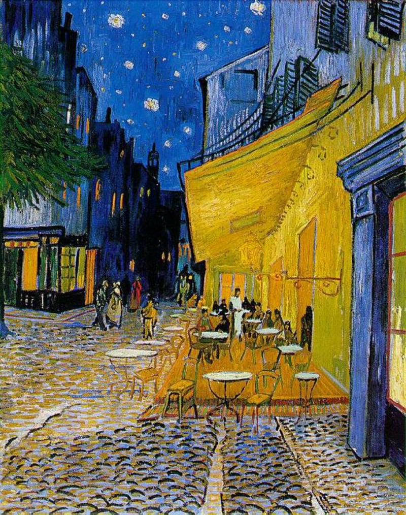 berühmte-kunstwerke-Cafe Terrace at Night