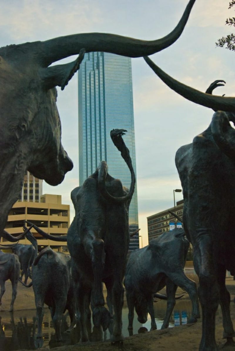 berühmte-kunstwerke-Pioneer Plaza Cattle Drive – Texas