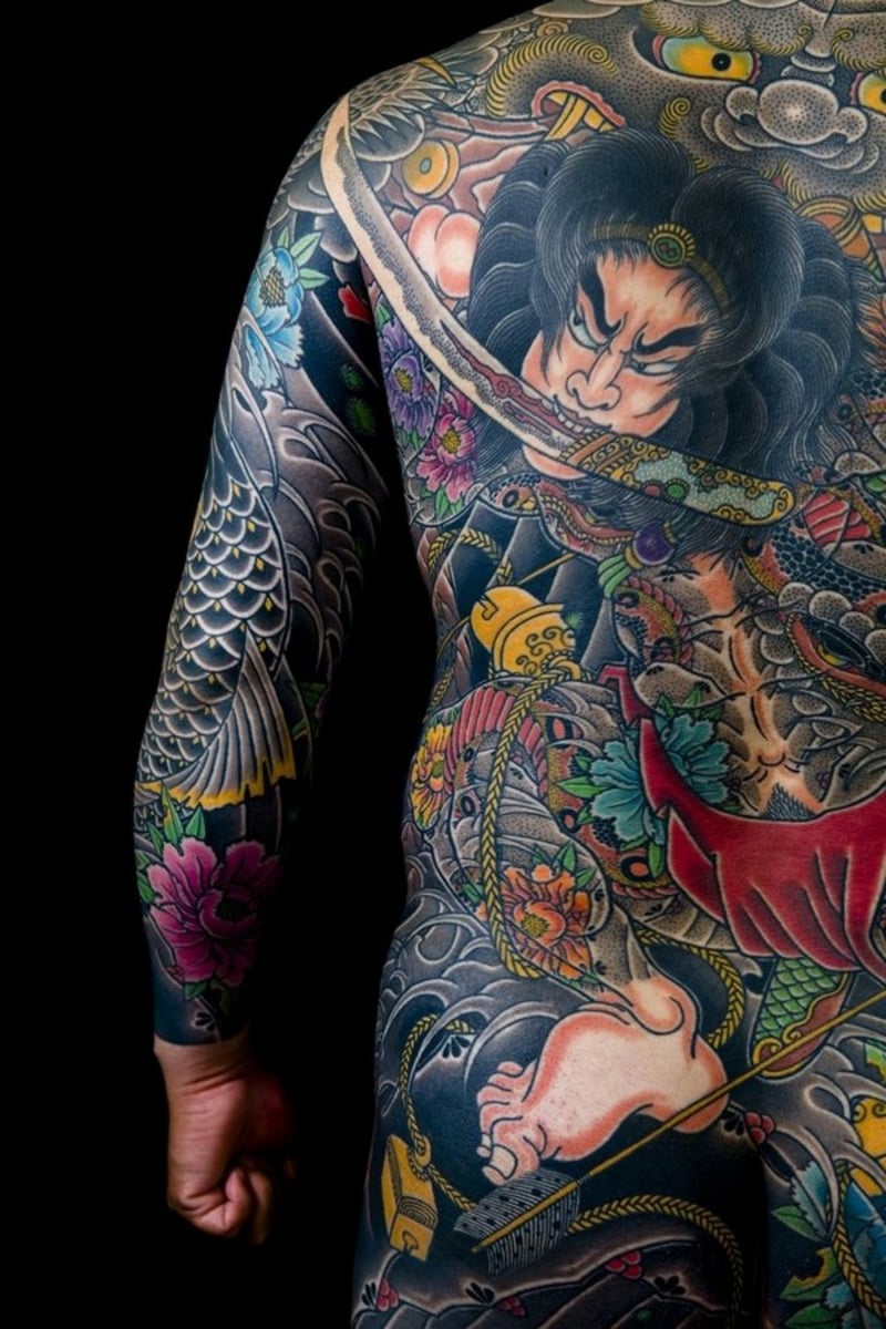 beste-tattoos-Japanese full back tattoo