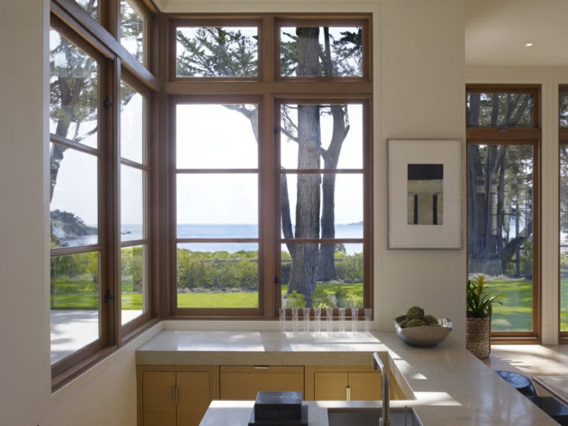 moderne küche und eckfenstergestaltung