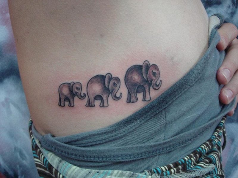 Elefant Tattoo Familie