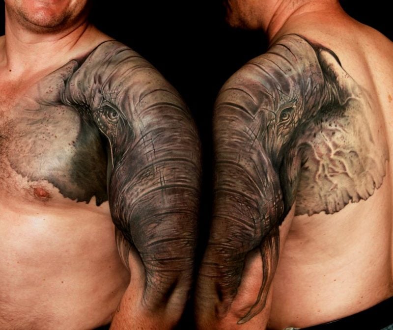 Elefant Tattoo Man 