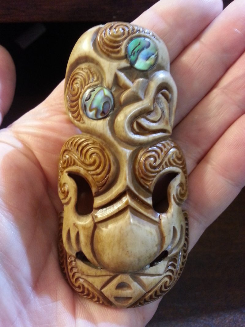 Maori Symbole Tiki Stein