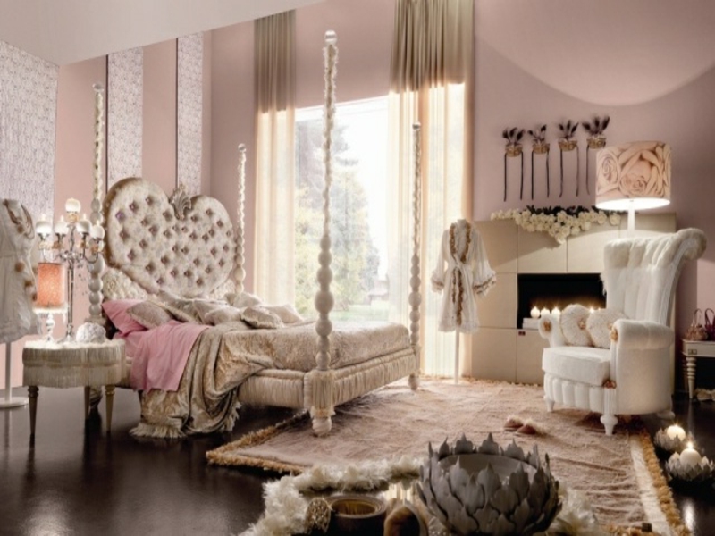 romantisches luxus shlafzimmer in rosa