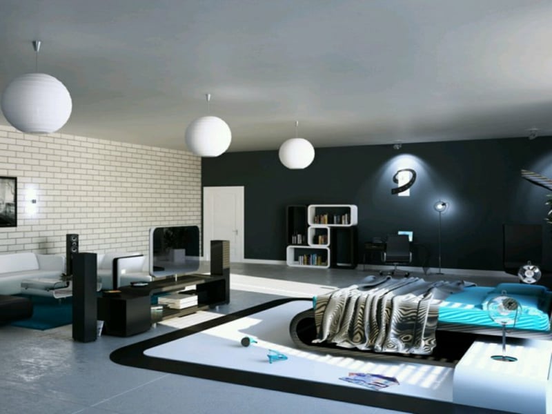 sehr minimalistische schlafzimmergestaltung