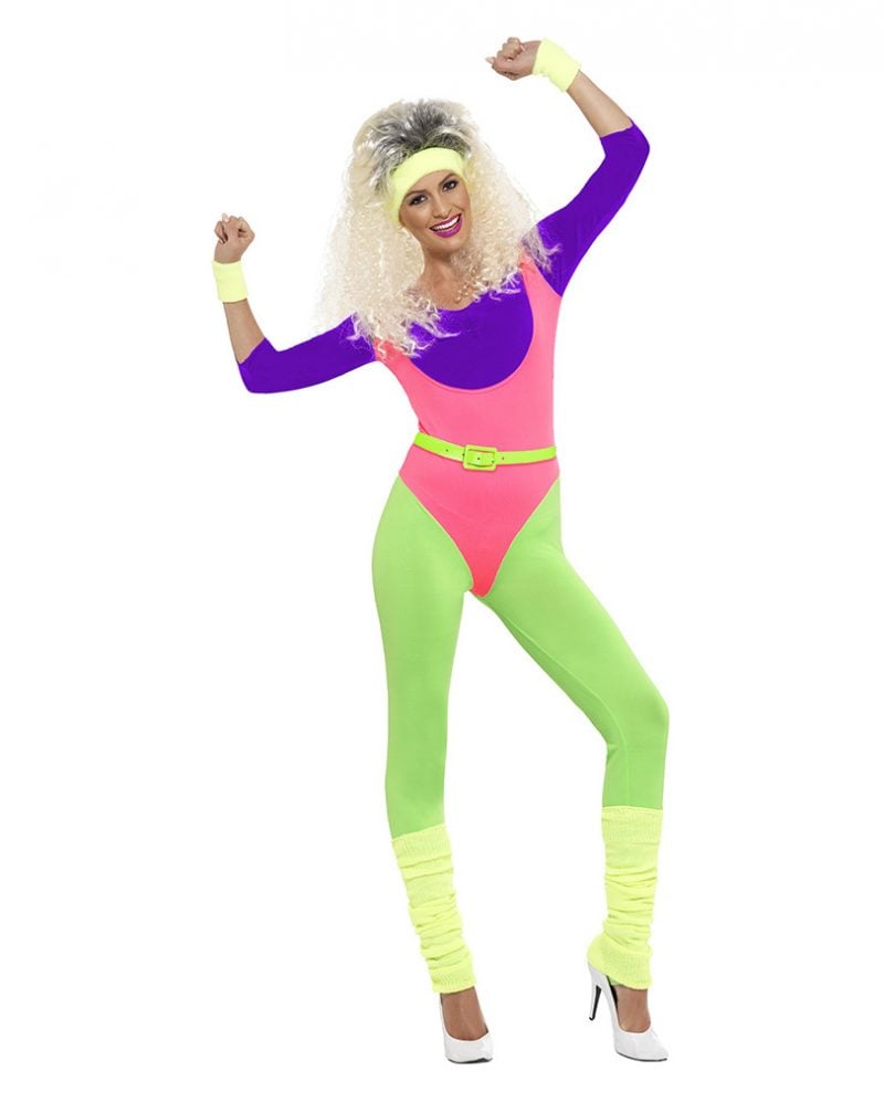 80er Kostüm Neon Aerobic