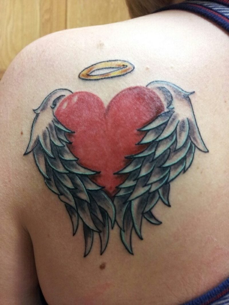 Herz Tattoo-Heart Tattoo with Wings