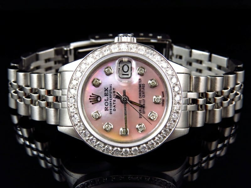 Rolex-Uhren-Damen-Rolex-Uhren-Damen-ladies-rolex-datejust-pink-dial-stainless-steel-diamond-watch-(2