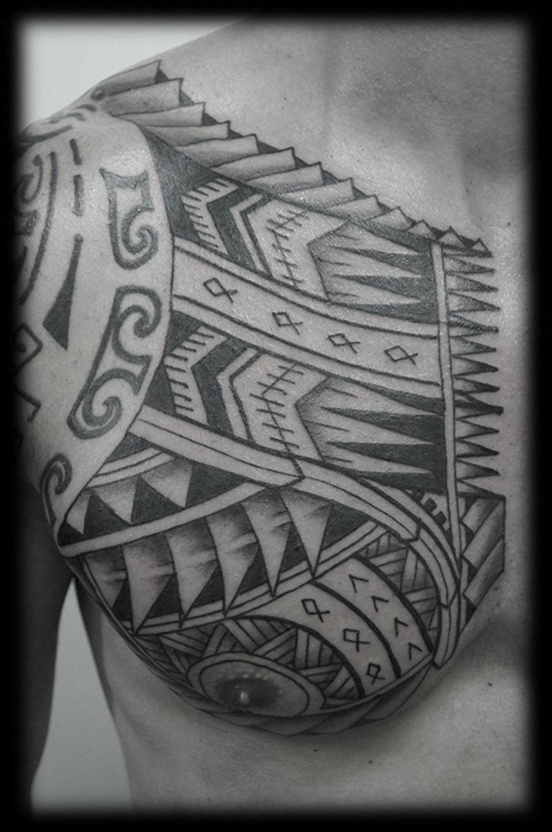 Samoa Tattoo On Chest