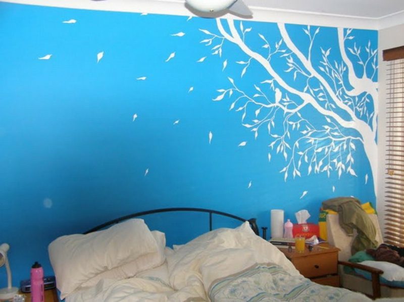 Schlafzimmergestaltung Wandmalerei