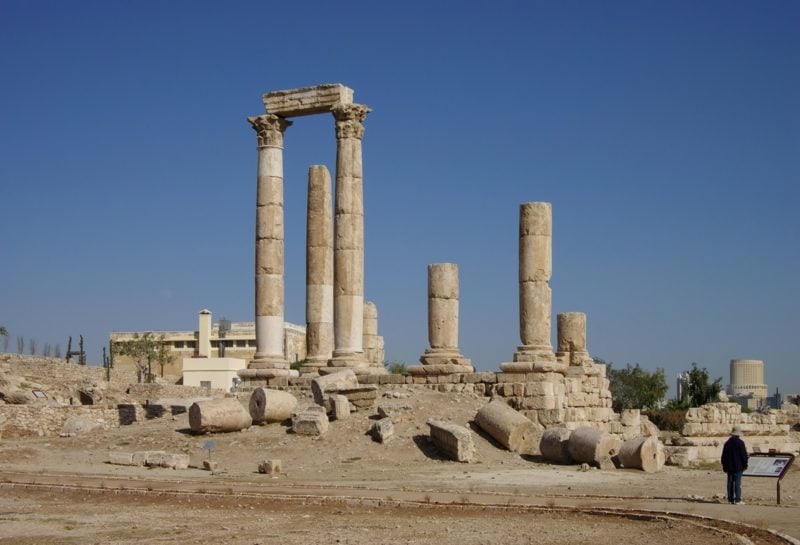 hauptstadt-von-jordanien Amman Herkulestempel auf dem Zitadellenhügel