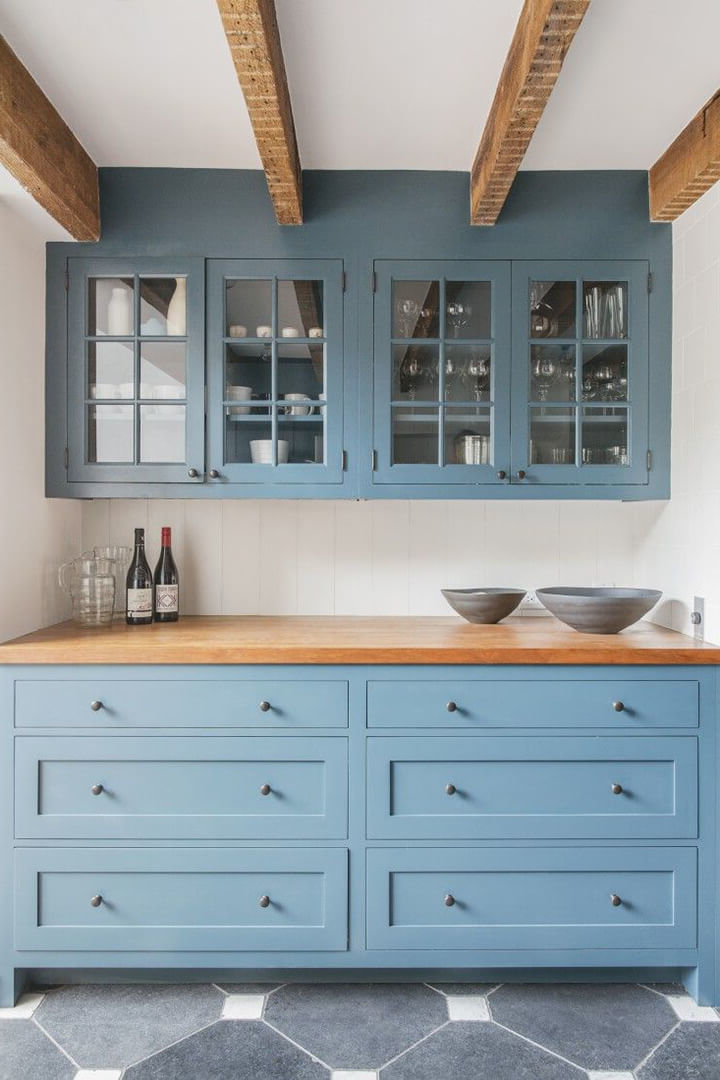 küchenfronten austauschen blau 