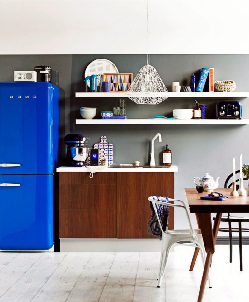 retro kühlschrank bosch blau 