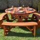 Gartentisch selber bauen round picnic table design in the garden
