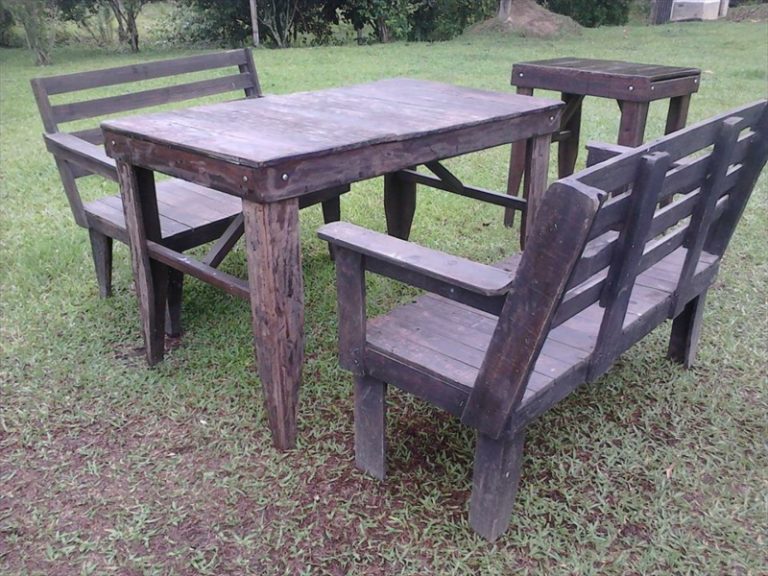 Gartentisch selber bauen DIY Anleitung und kreative Ideen DIY