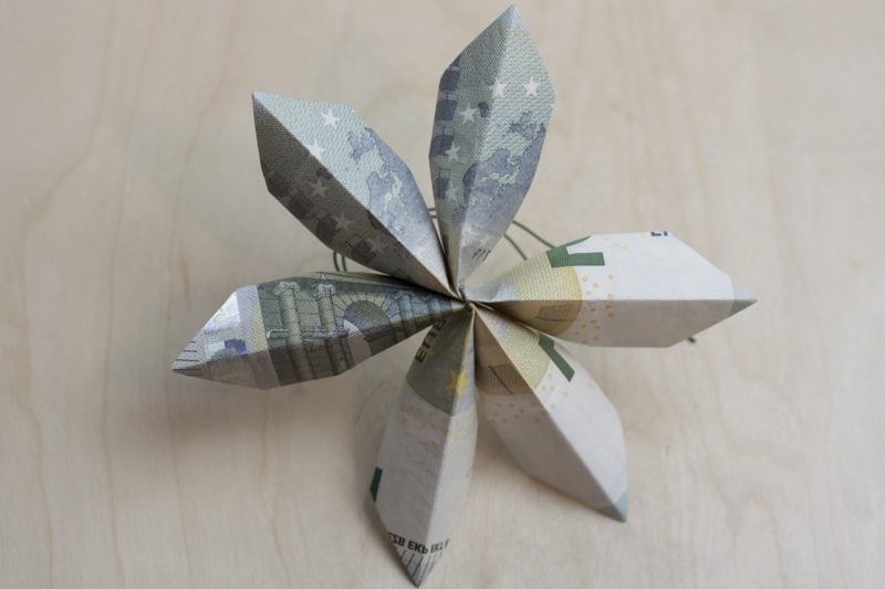 DIY Geldschein Blume