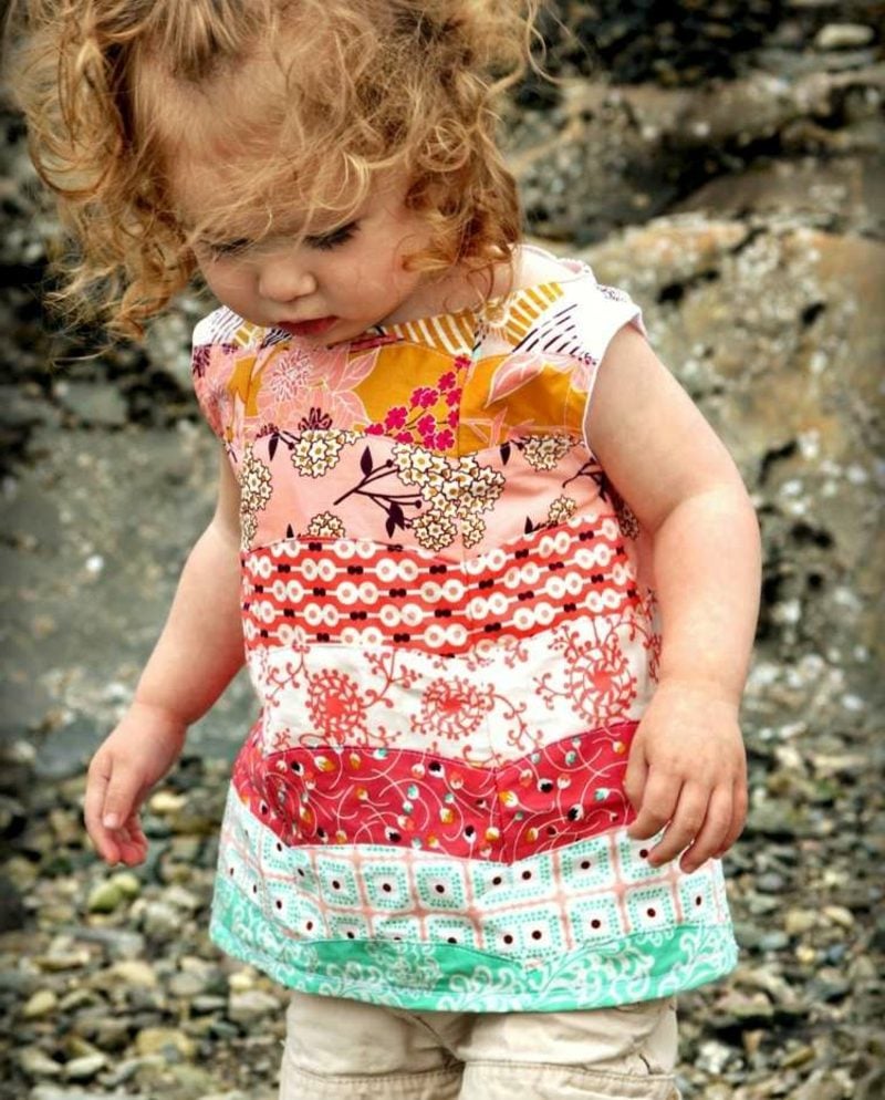 moderne Bluse Patchwork Kinderkleidung
