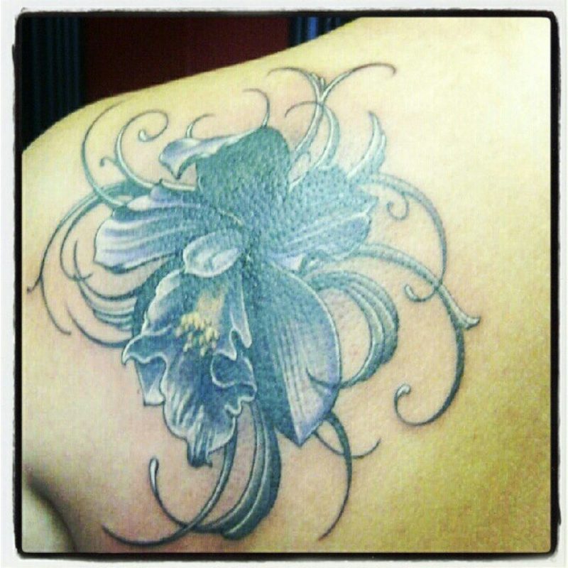 orchideen tattoo