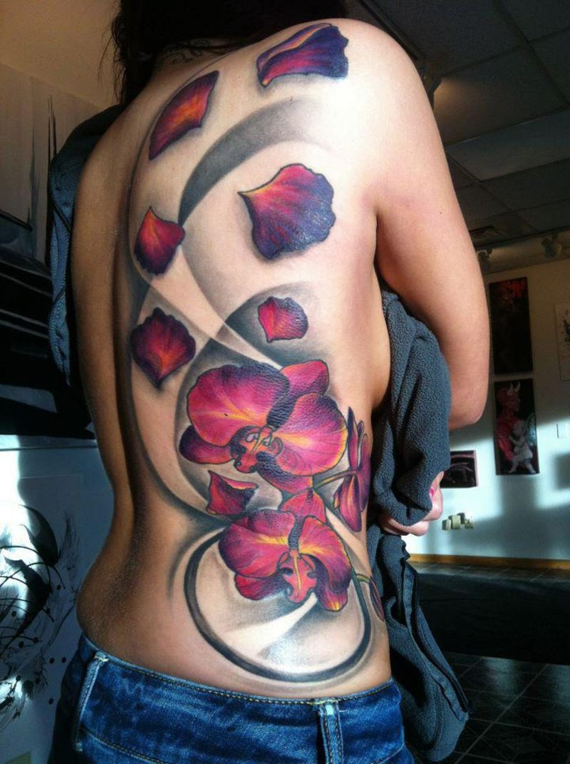 orchideen tattoo cover up side