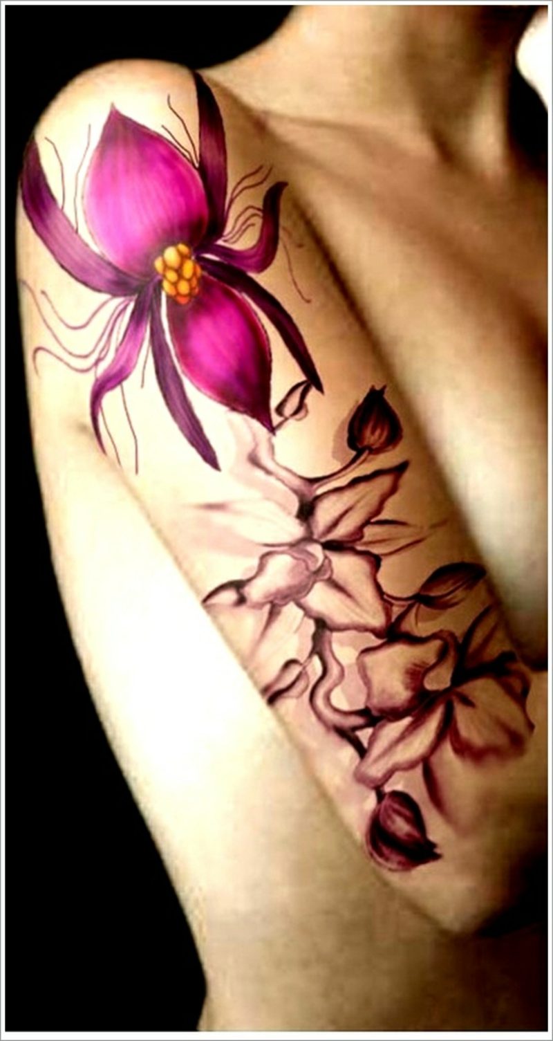 orchideen tattoo 
