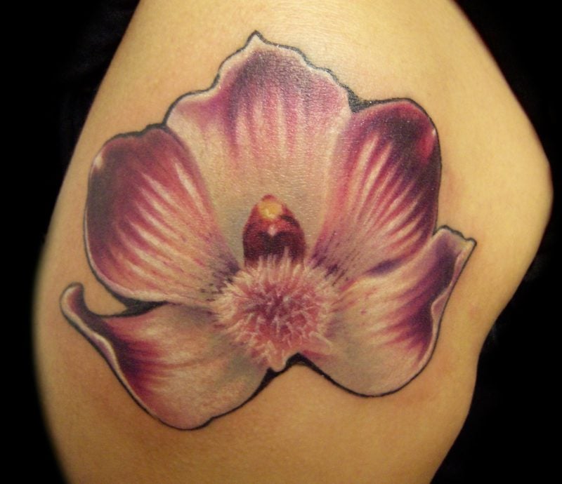 orchideen tattoo