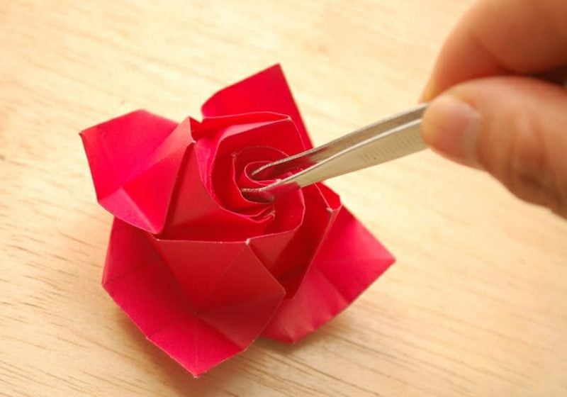 origami rose anleitung paper rose