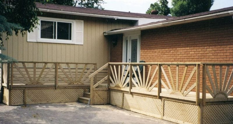 terrassengelander wood deck railings