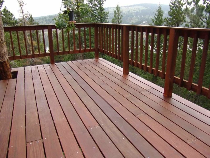terrassengelander wood deck 