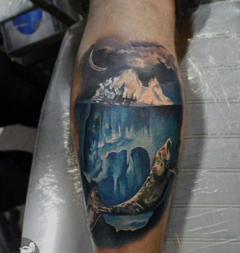 waden tattoo iceberg