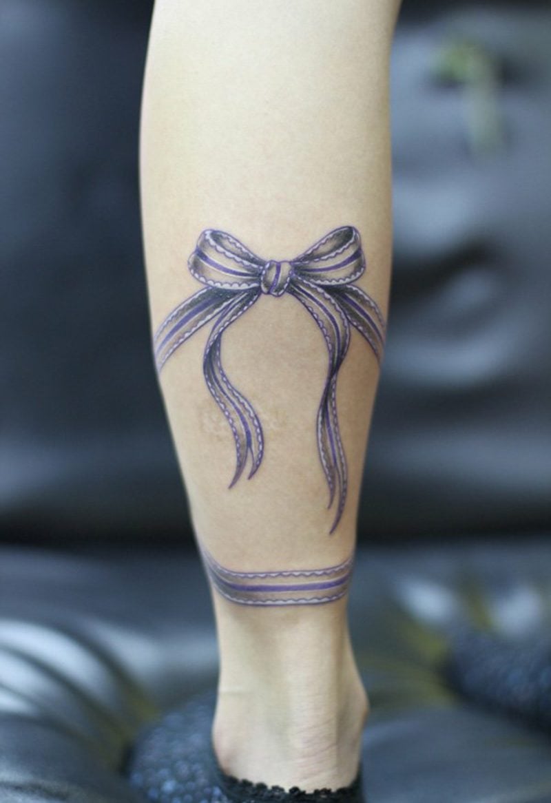 waden tattoo color tattoo on leg