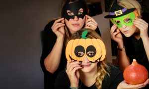 Schablonen zum Ausdrucken für Halloween Maske