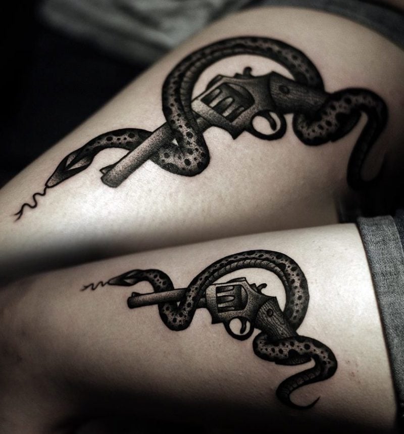 Schlangen Tattoo fürs Paar 