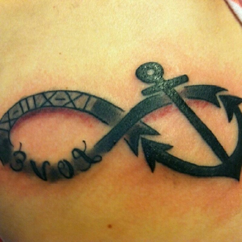 unendlich zeichen tattoo anchor