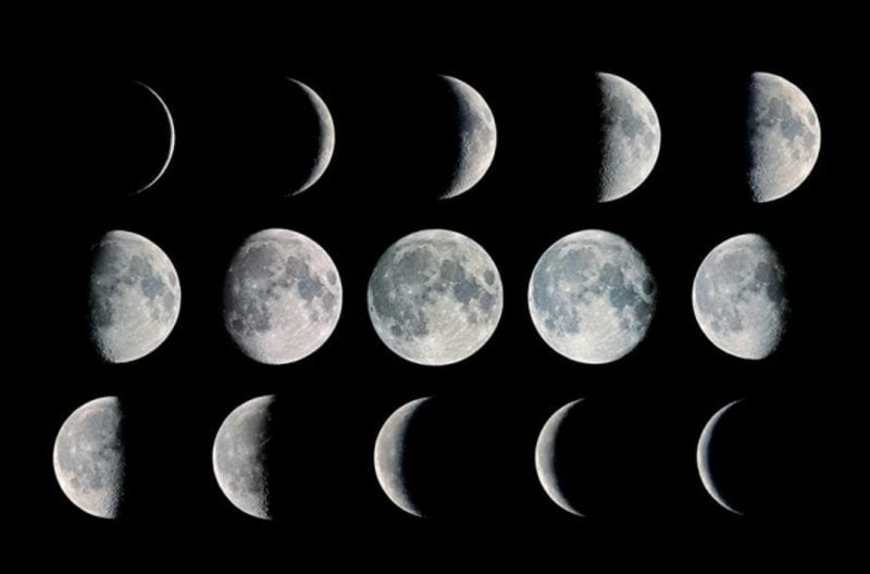 unterschiedliche Mondphasen