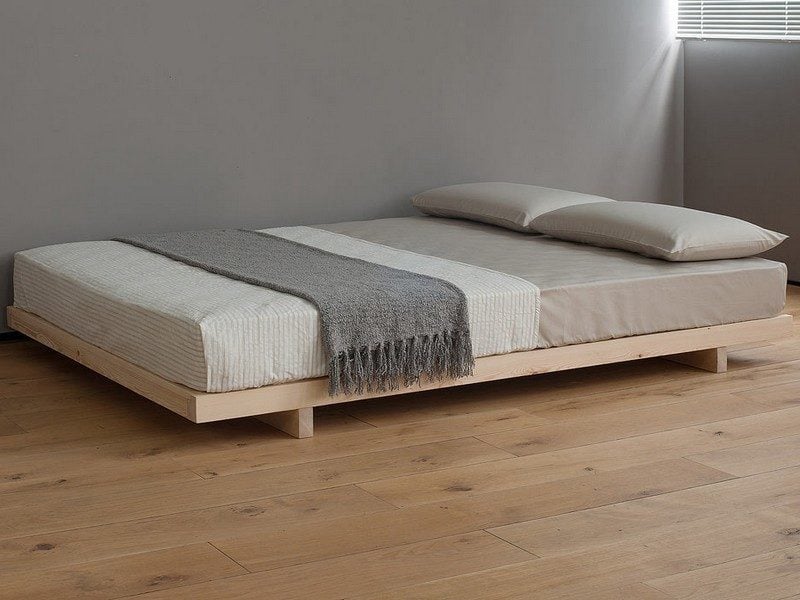 Bett ohne Kopfteil - Liege aus Massivholz