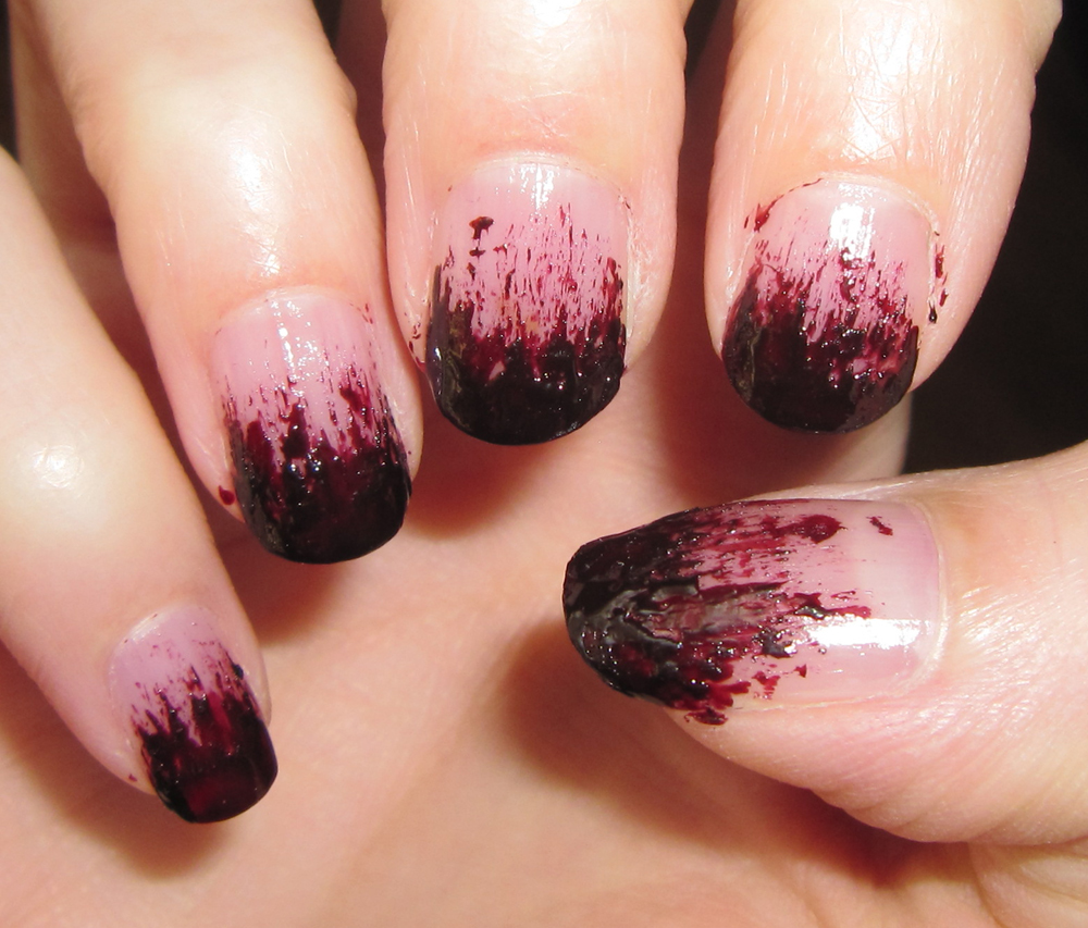 Halloween Rot Nageldesign 3 Anleitungen für blutige Nägel Halloween, Nageldesign ZENIDEEN